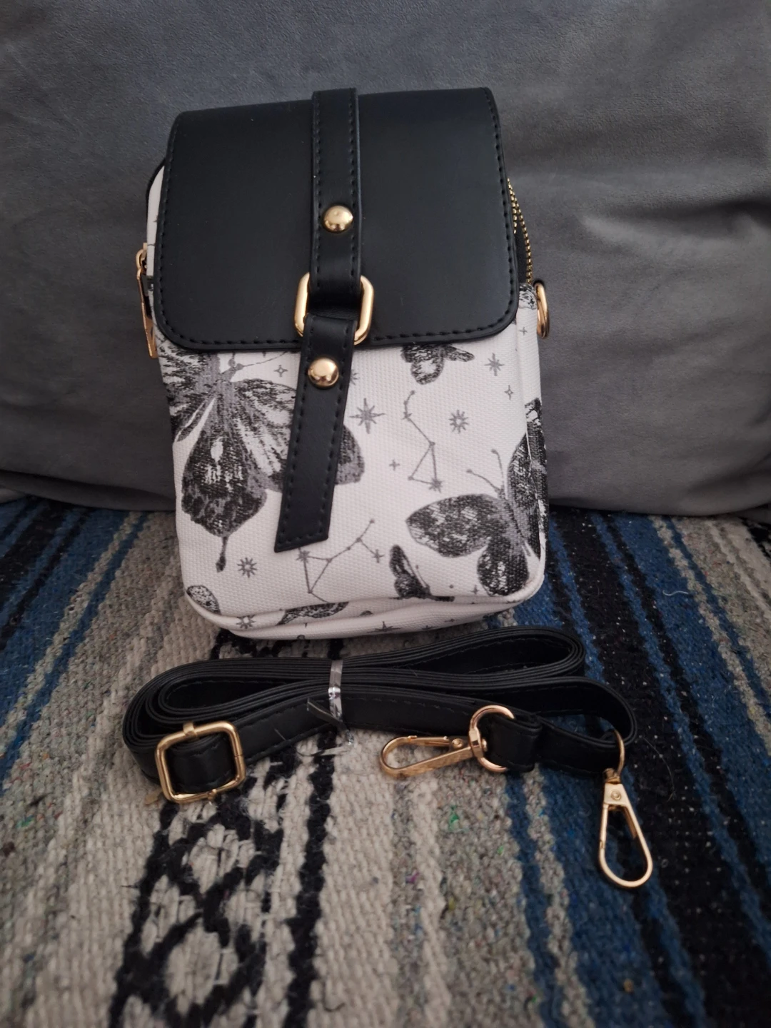 Women's Butterfly Print Small Crossbody Bag - photo 3