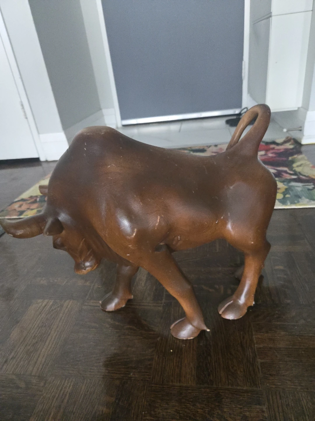 Wooden Bull Figurine - photo 3