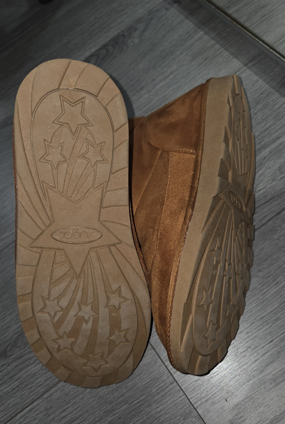 Girls Brown Suede Boots with Faux Fur - photo 4