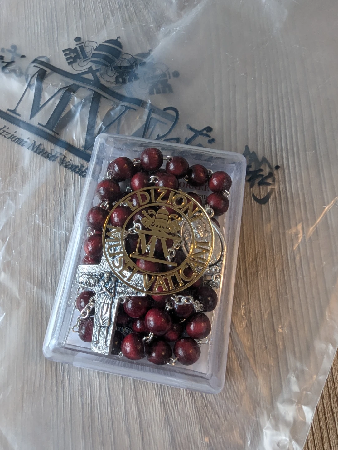 Vatican Museums' Pope Francis Rosary with Wood Beads - photo 4