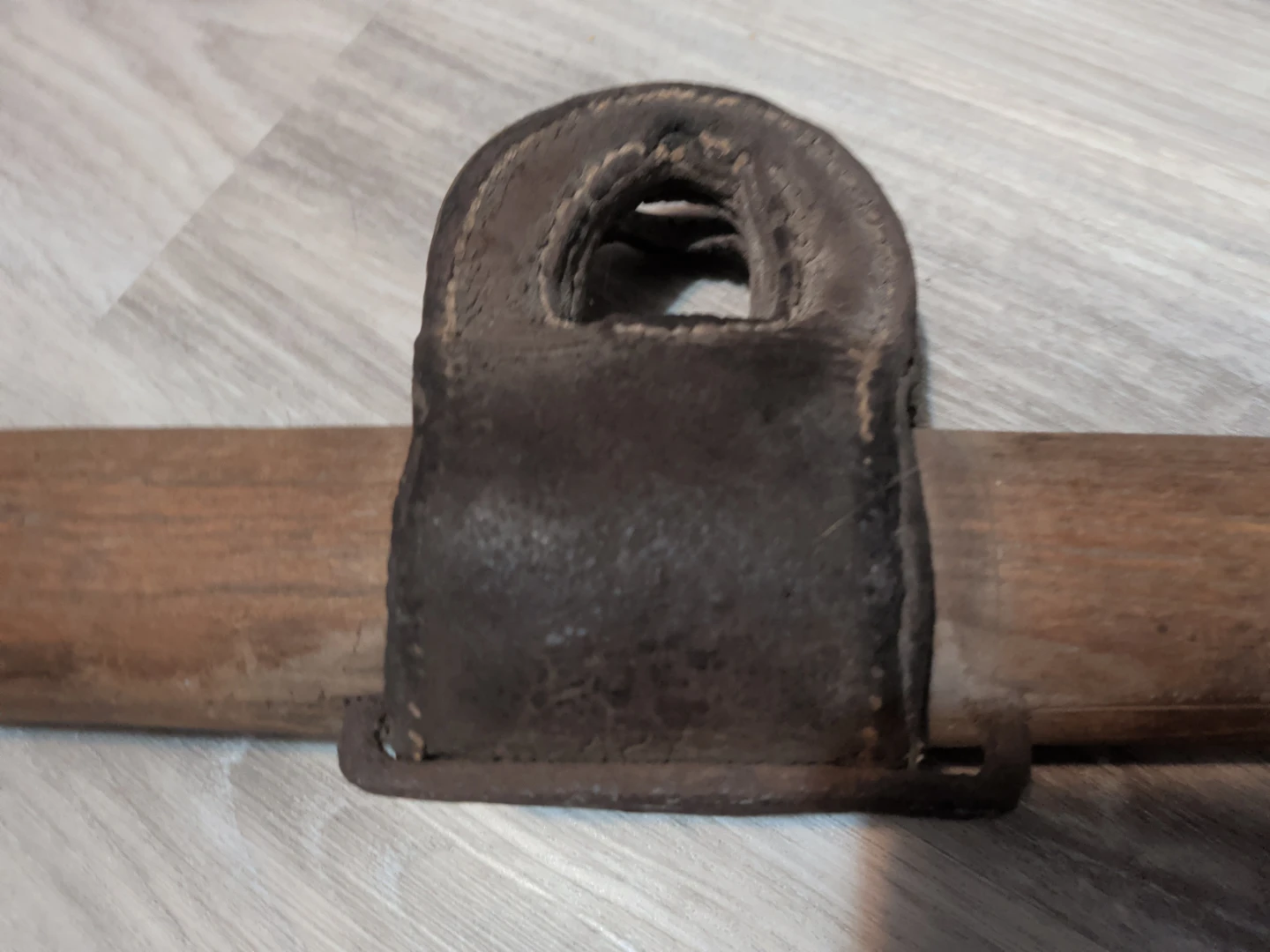 Vintage Wooden Neck Yoke with Leather Strap - photo 5