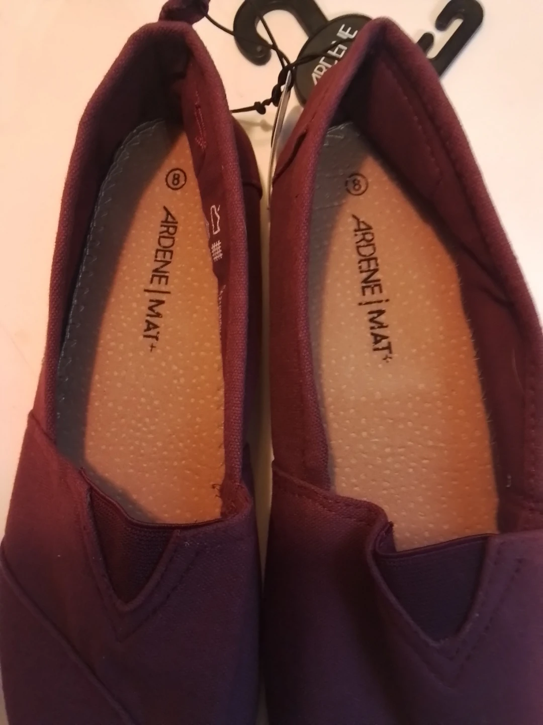 Ardene Women's Burgundy Slip-On Shoes - Size 8 - photo 2
