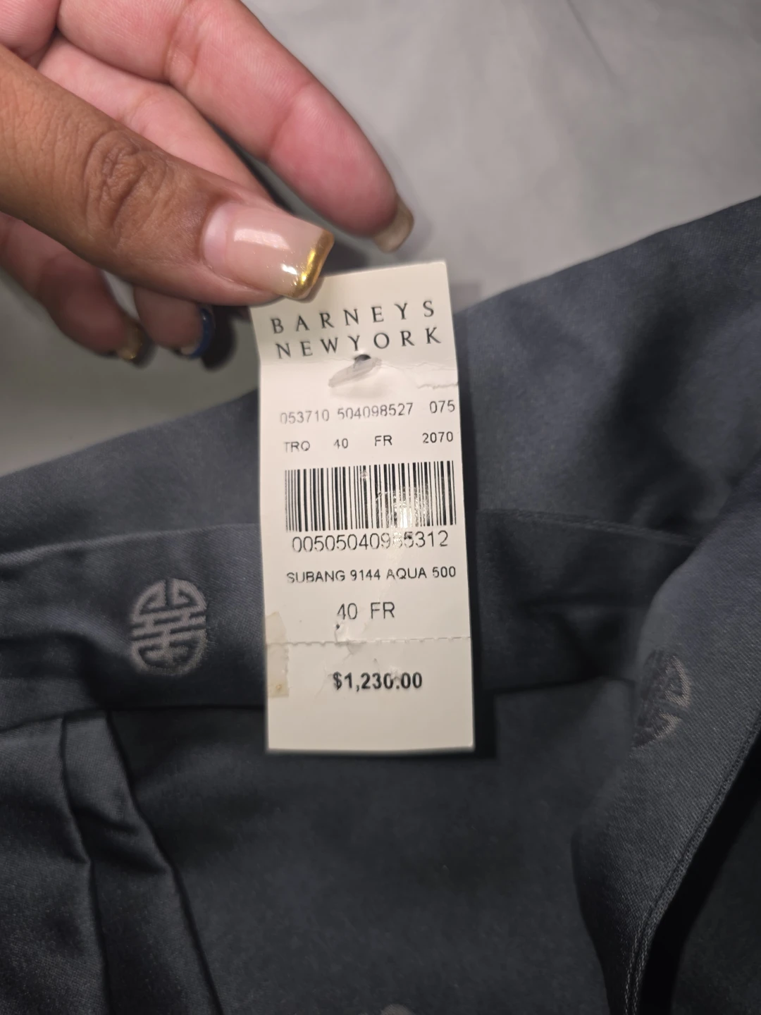 Barneys New York Grey Silk Skirt Size 40 - photo 2