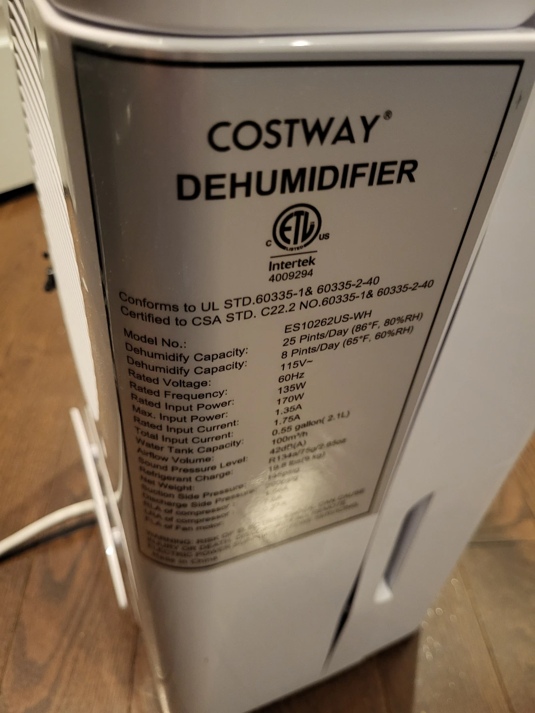 Small Costway Dehumidifier - photo 3