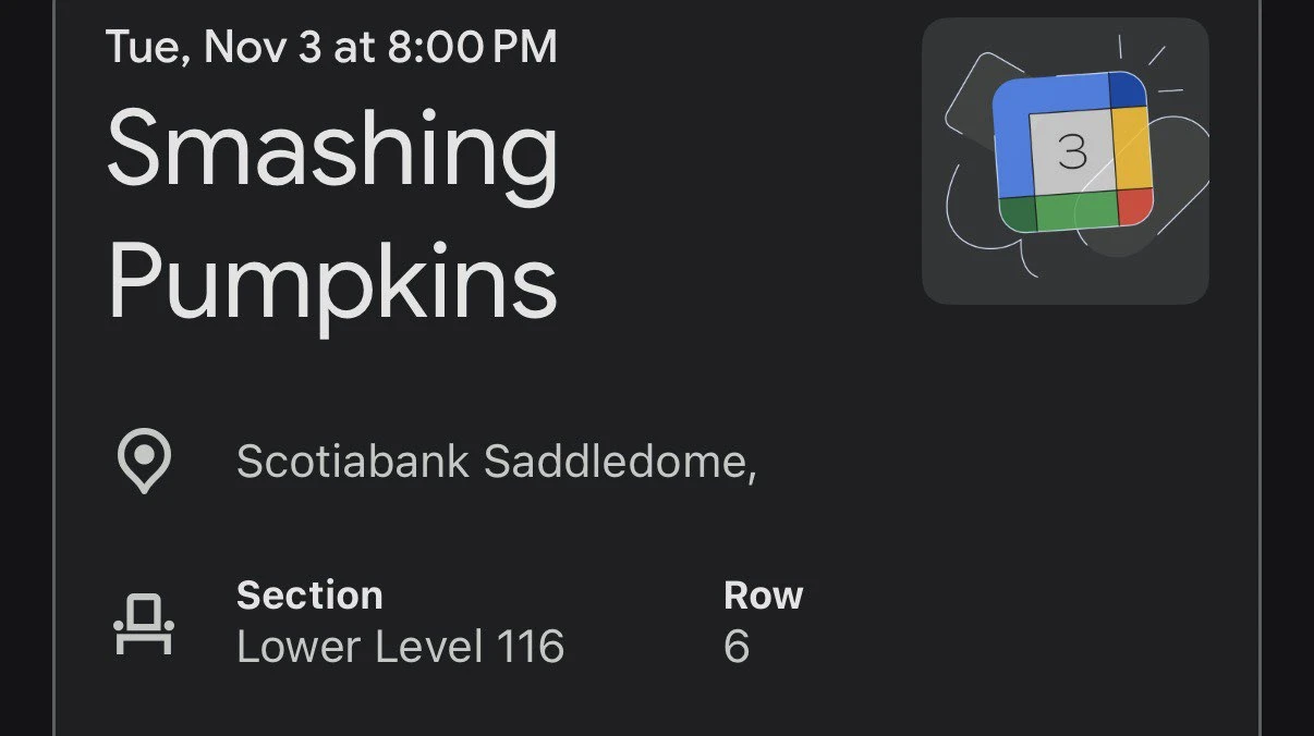 2 Smashing Pumpkins Concert Tickets