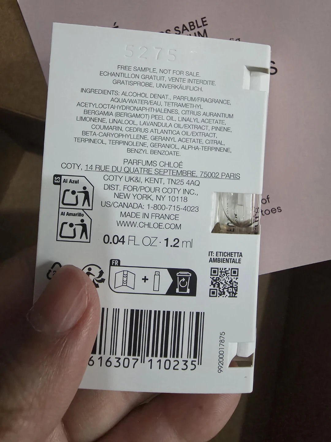 Chloé Atelier des Fleurs Sable Lavande Eau de Parfum Sample - photo 3