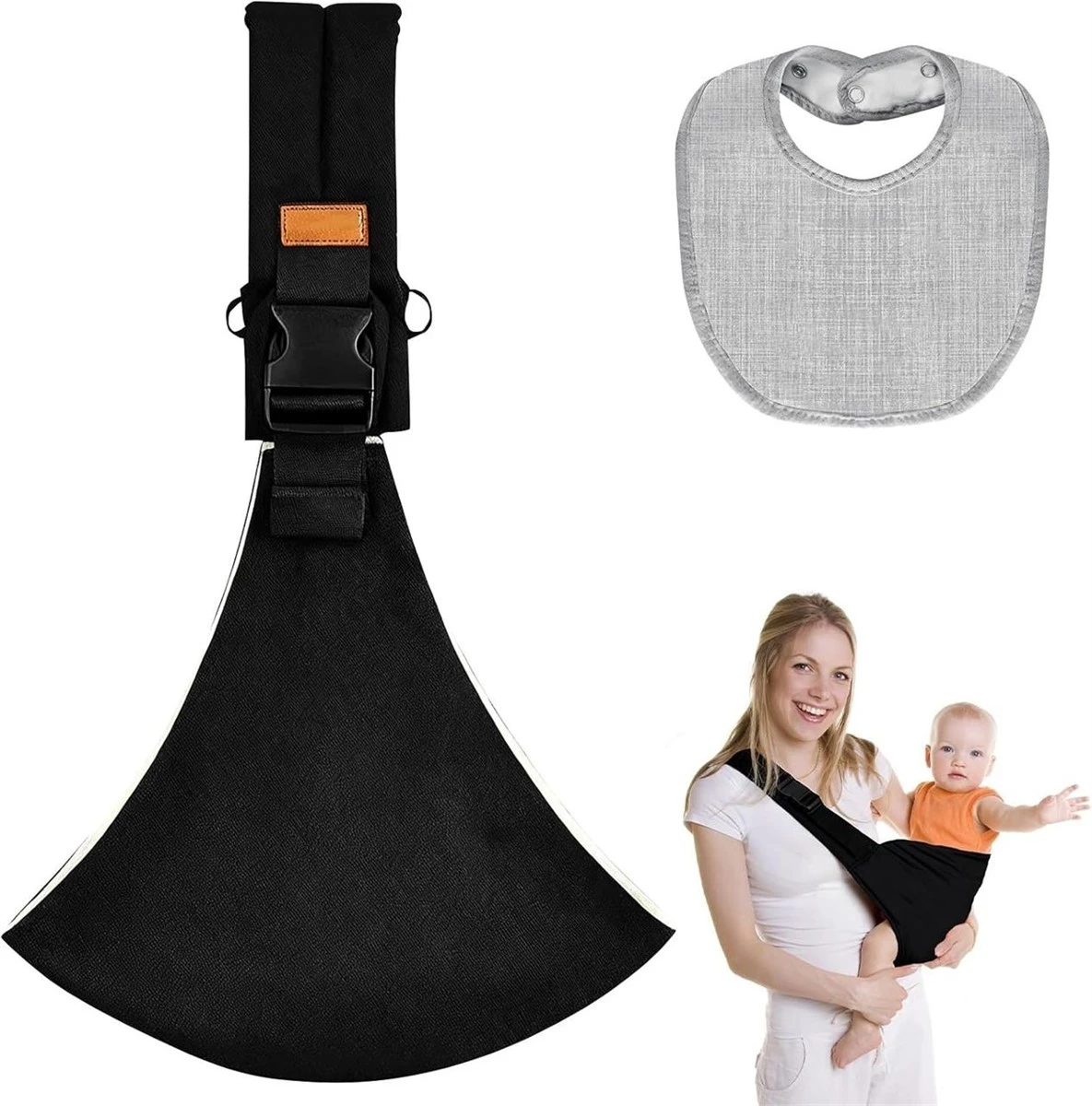 Baby Sling Carrier with Bib
