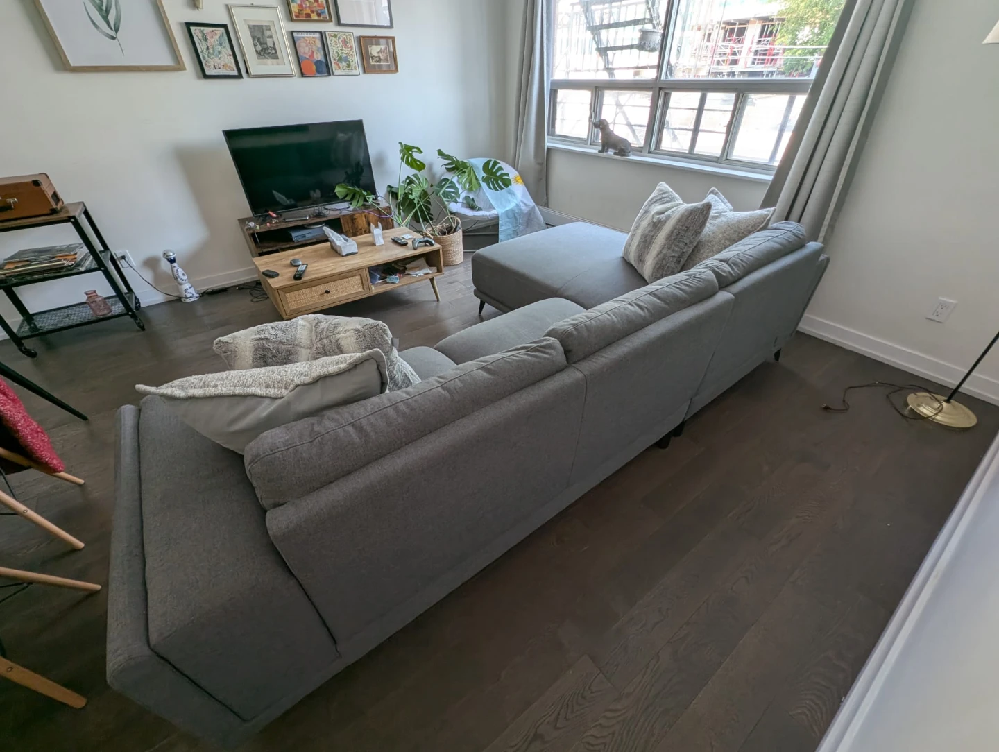 Left side 2 pieces sectional couch - photo 4