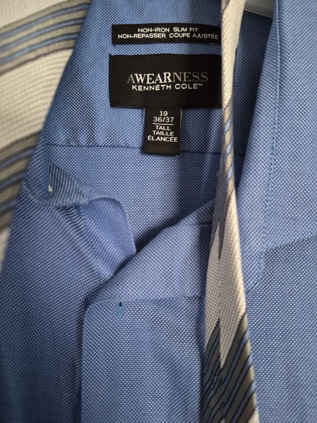 Kenneth Cole Non-Iron Slim Fit Dress Shirt & Tie Set - photo 4