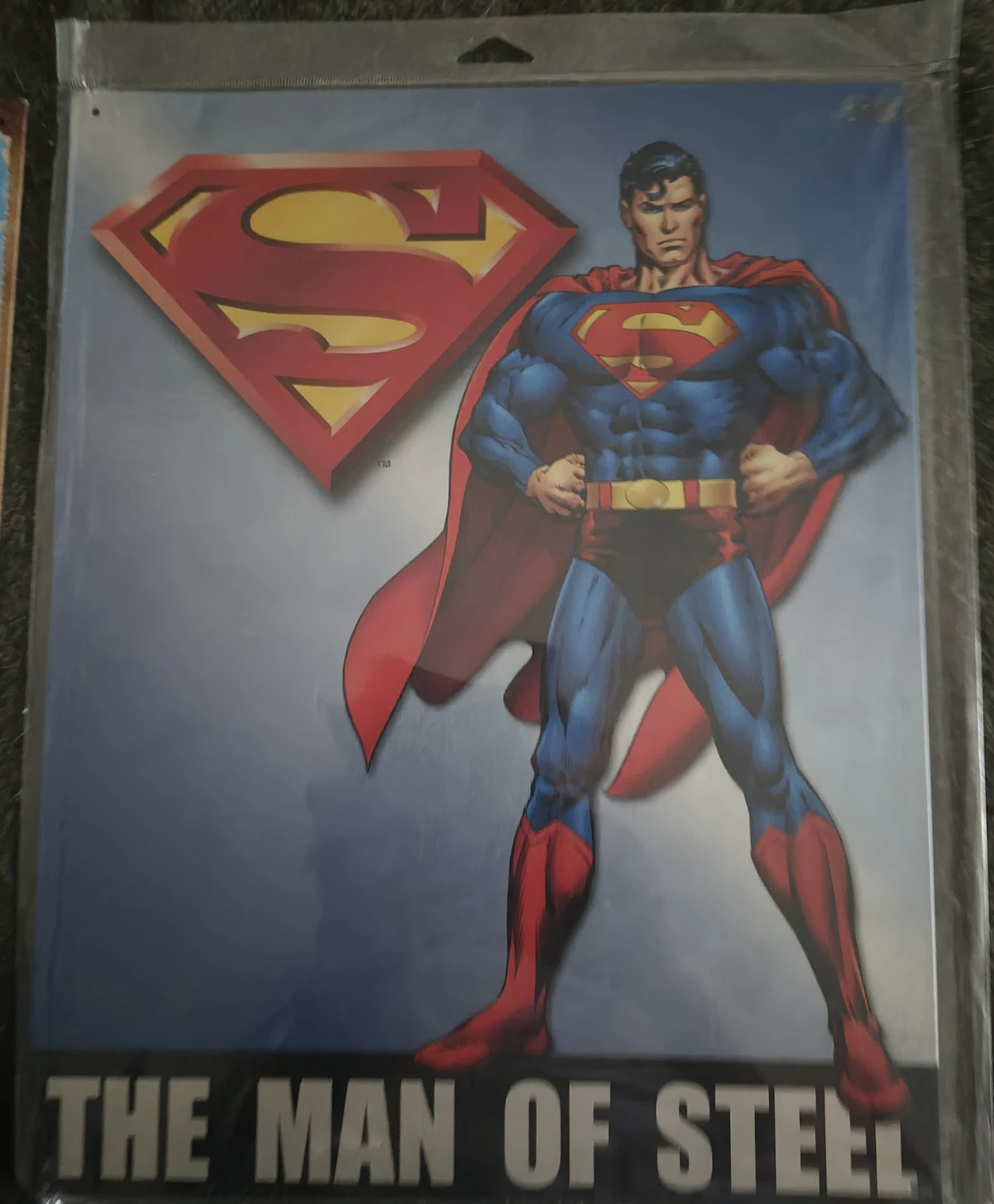 Superman The Man of Steel Metal Sign