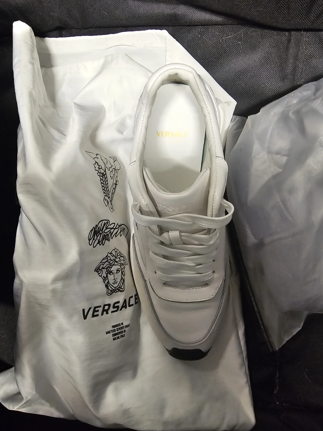 Versace White Leather Sneakers - photo 2