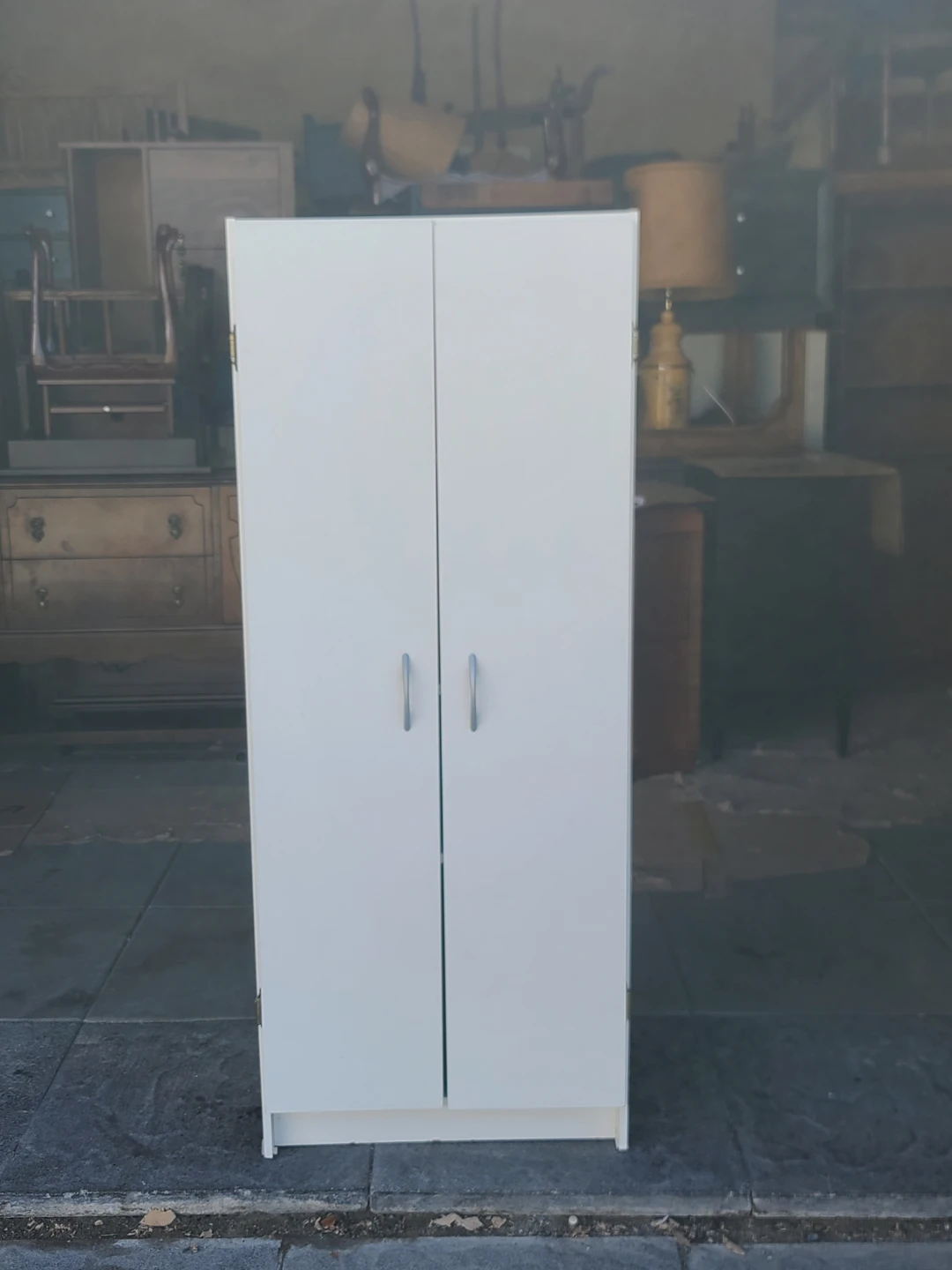 White 2-Door Storage Cabinet