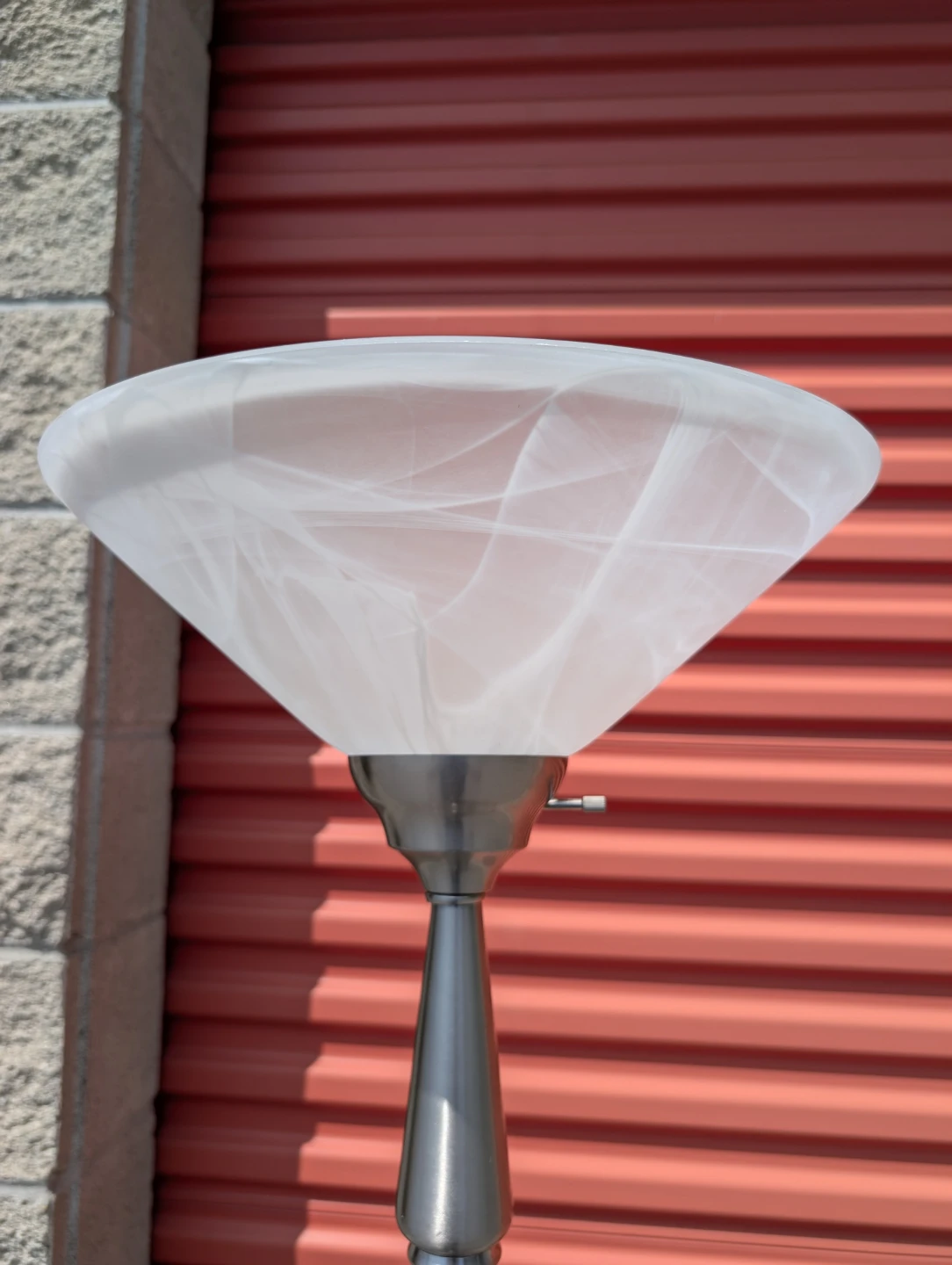 Frosted Glass Torchiere Floor Lamp - photo 2