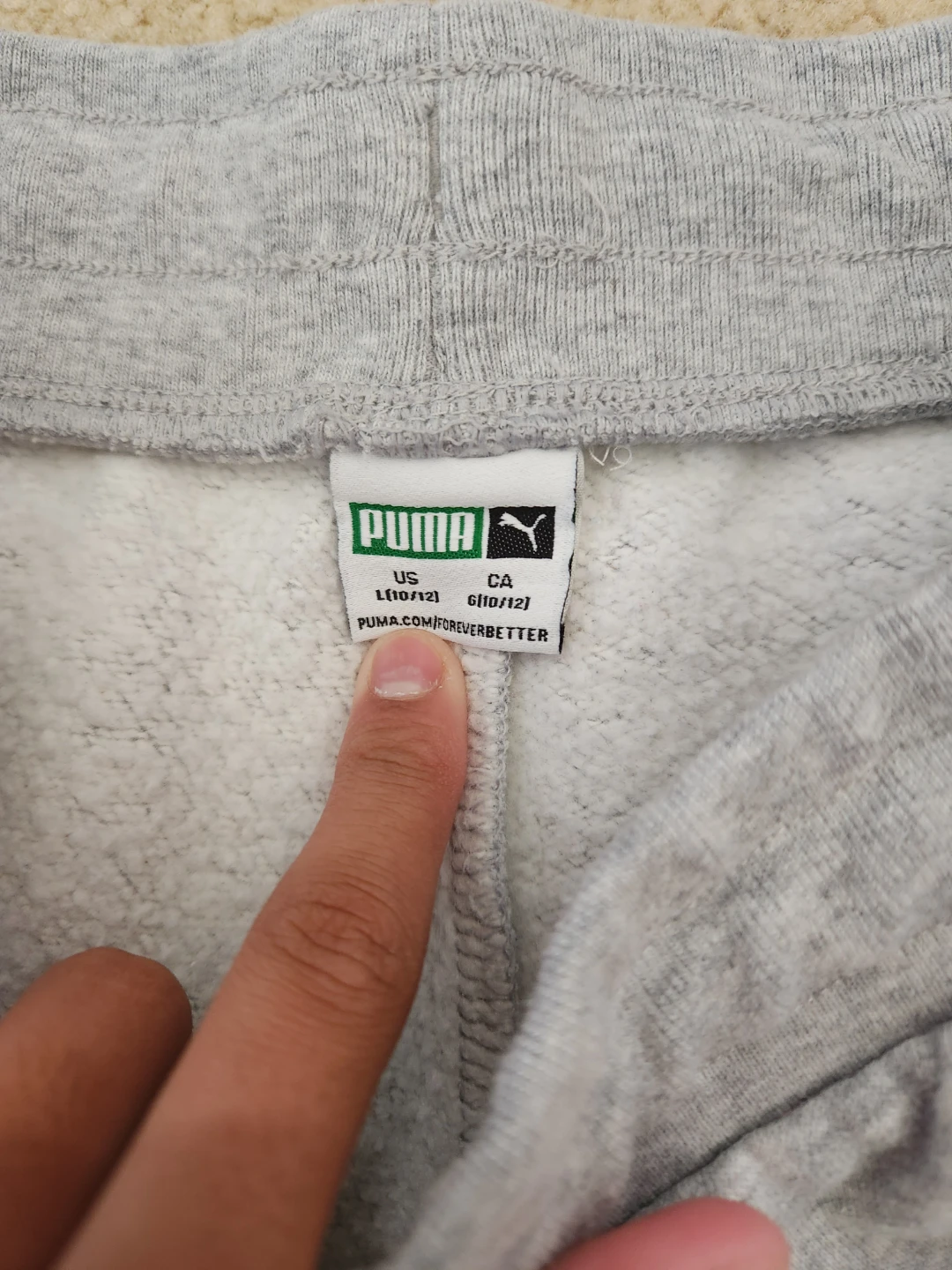 Puma Grey Jogger Sweatpants with Pink Drawstring - photo 2