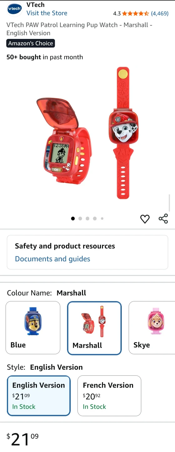 VTech Paw Patrol Learning Pup Watch - Marshall - English Version - photo 4