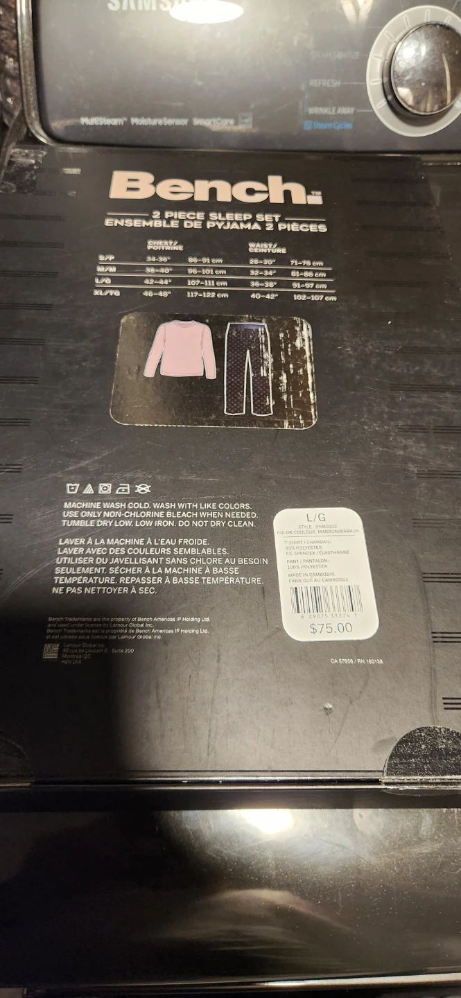 Bench 2 Piece Sleep Set - L - photo 3