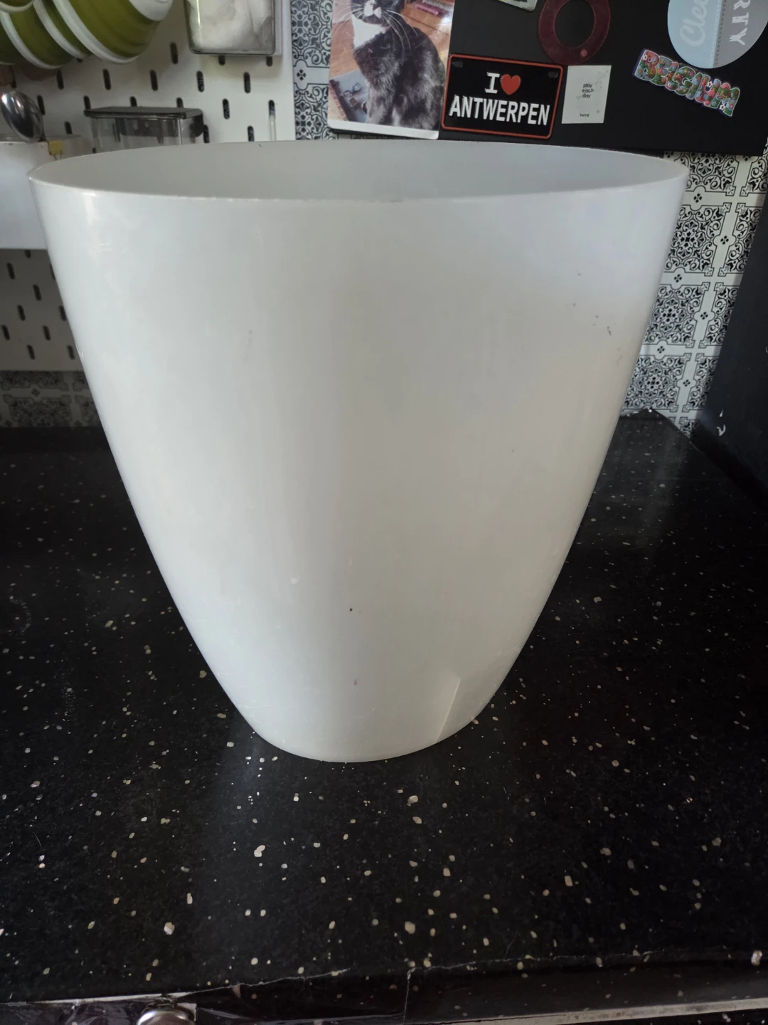 White Plastic Waste Basket