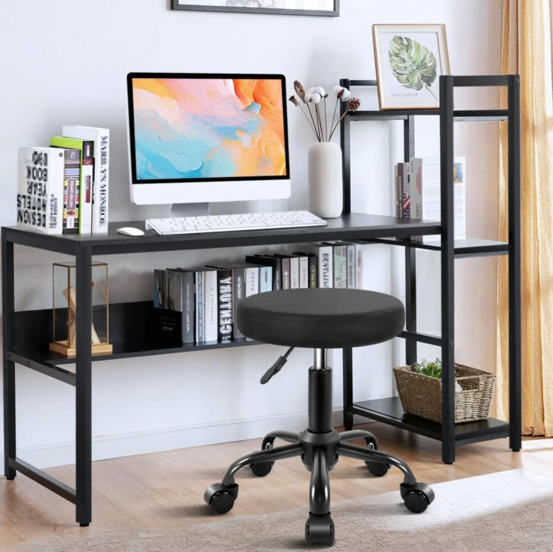 Adjustable Swivel Stool with Wheels - photo 2