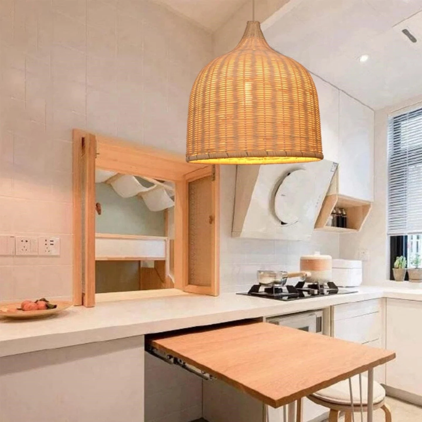 BN<> Wicker Pendant Light Fixture