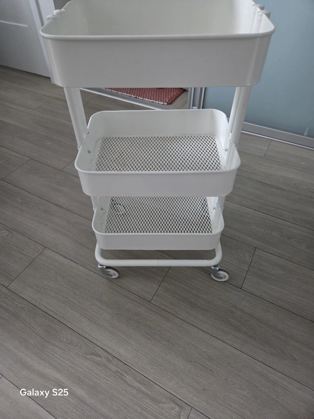 White 3-Tier Rolling Storage Cart - photo 4