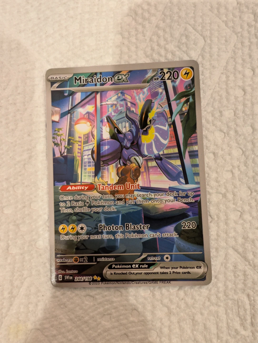 Miraidon EX - 244/198 -SV01 Scarlett & Violet Base Set - photo 4