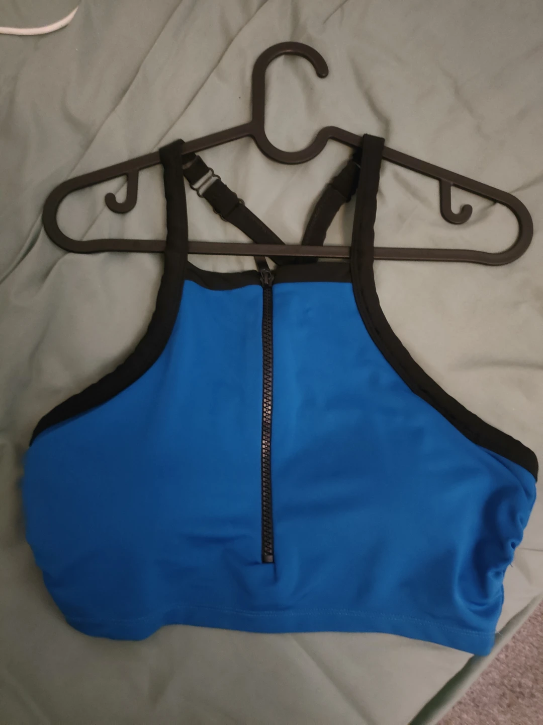 royal blue zippered swimwear piece