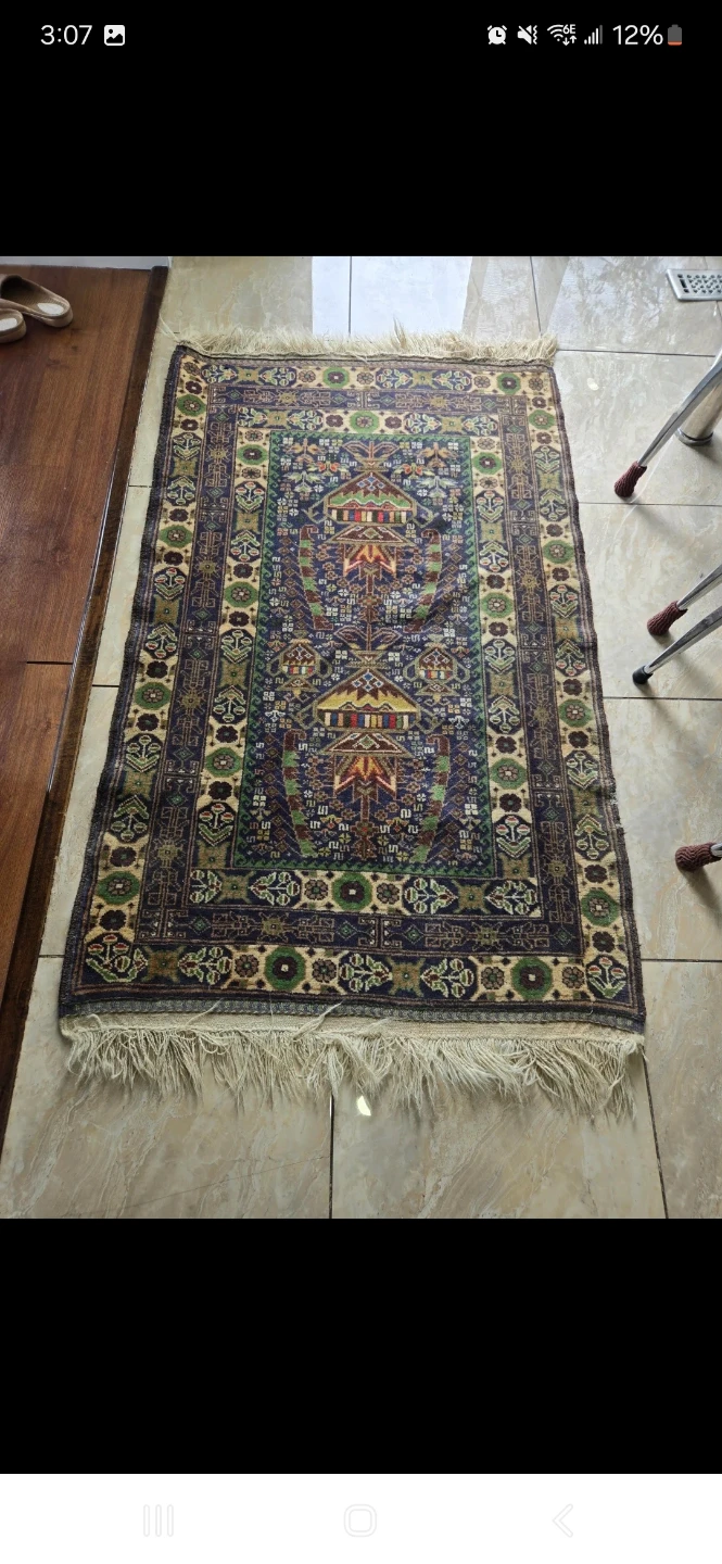 Authentic Handmade Afghan Rug – Persian Style Design - photo 2