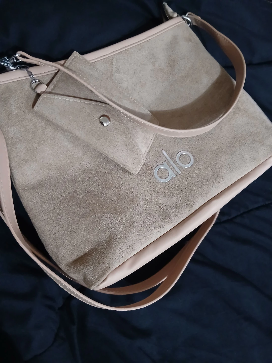 Suede crossbody bag