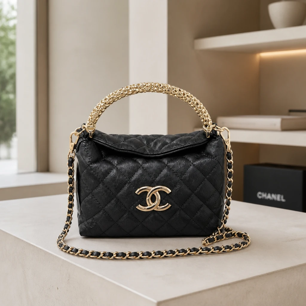 Chanel Black Quilted Handbag