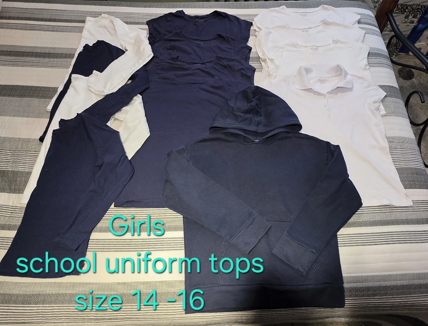 Girls School Uniform Tops Bundle Size 14-16