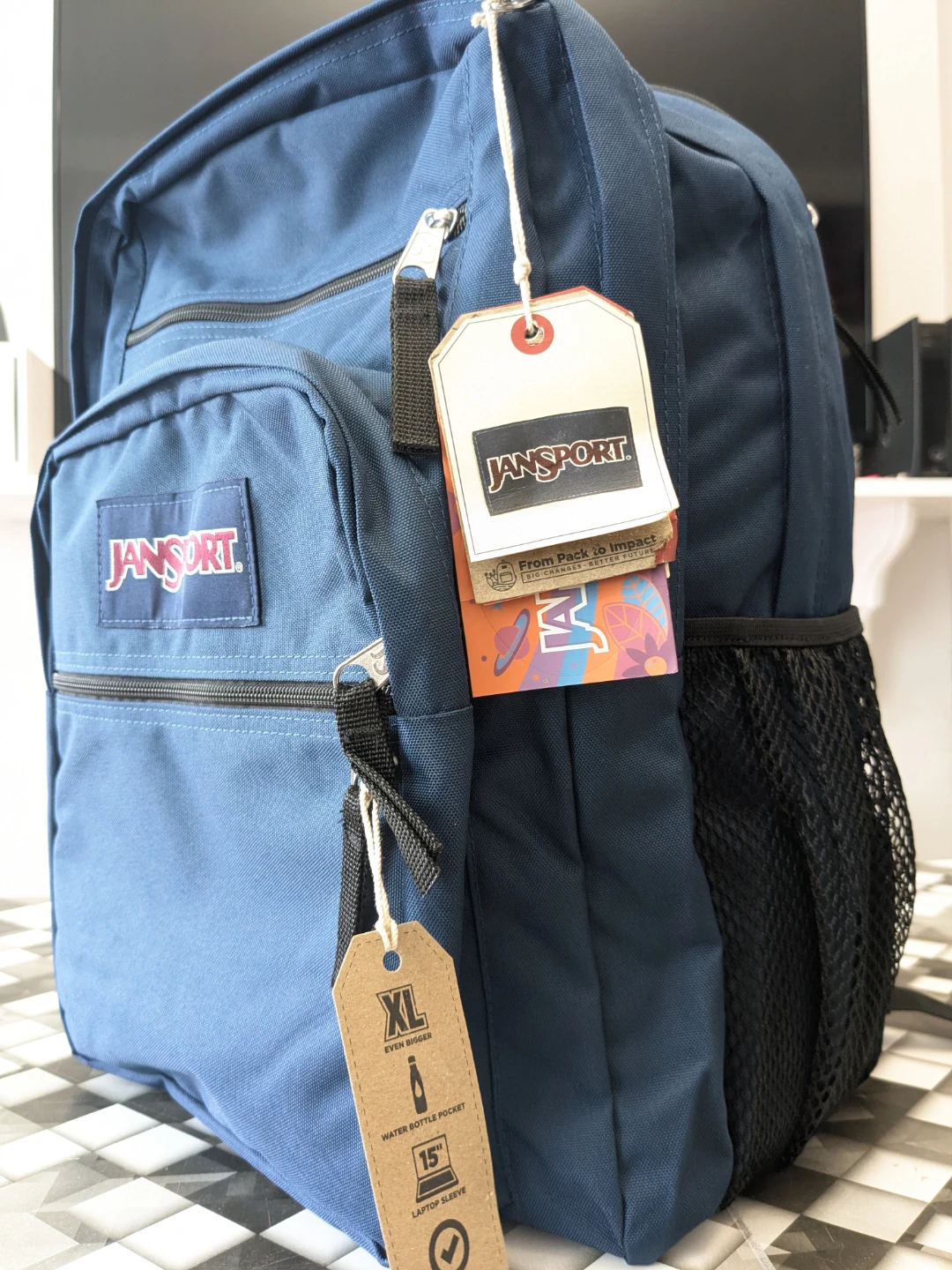 Jansport XL Big Size Unisex Backpack / Navy Blue - photo 4