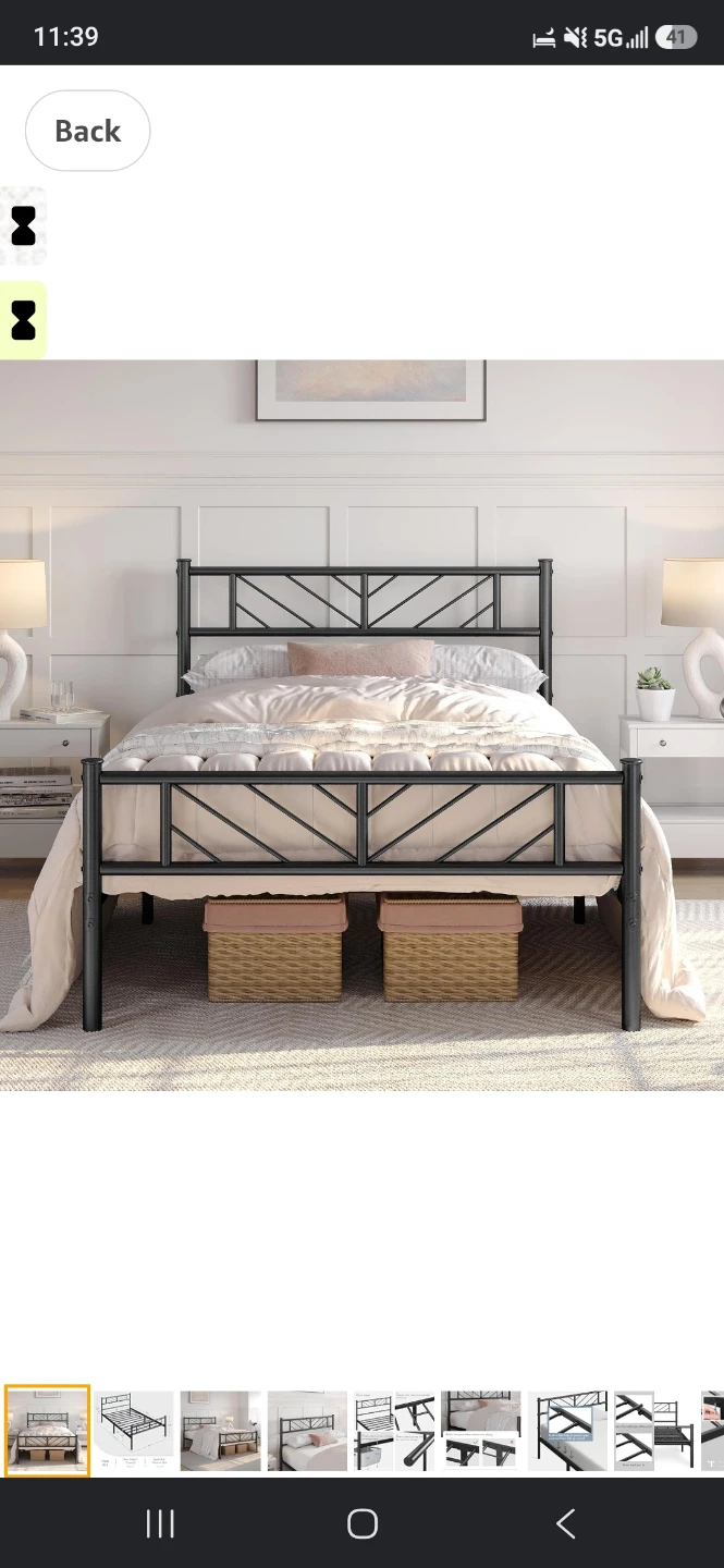 Black Metal Bed Frame