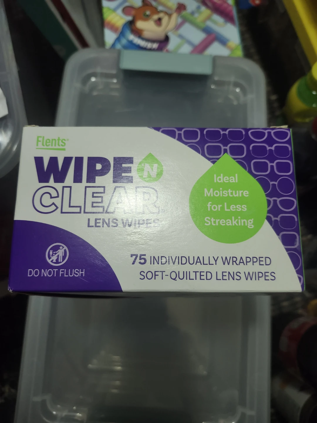 Flents Wipe N Clear Lens Wipes - 75 Count