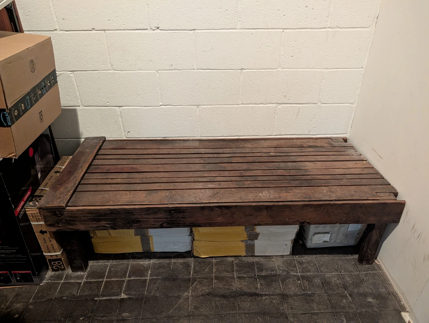 Wood bench