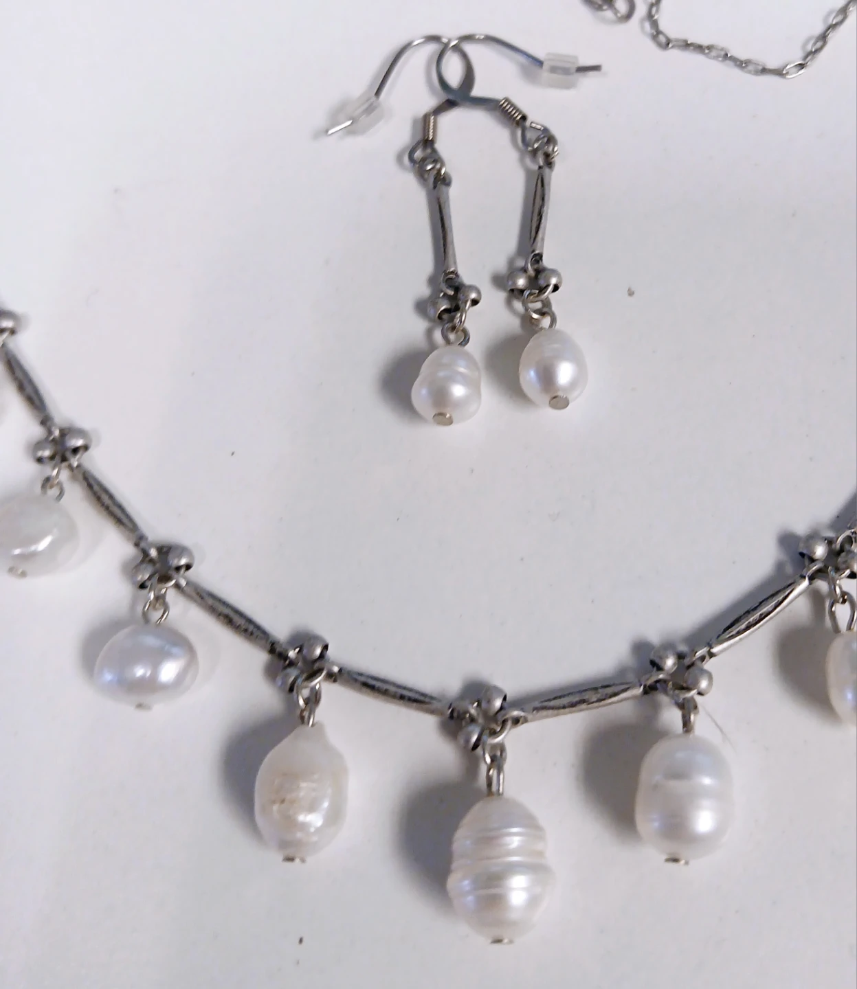 Pearl Necklace and Earring Set - photo 4