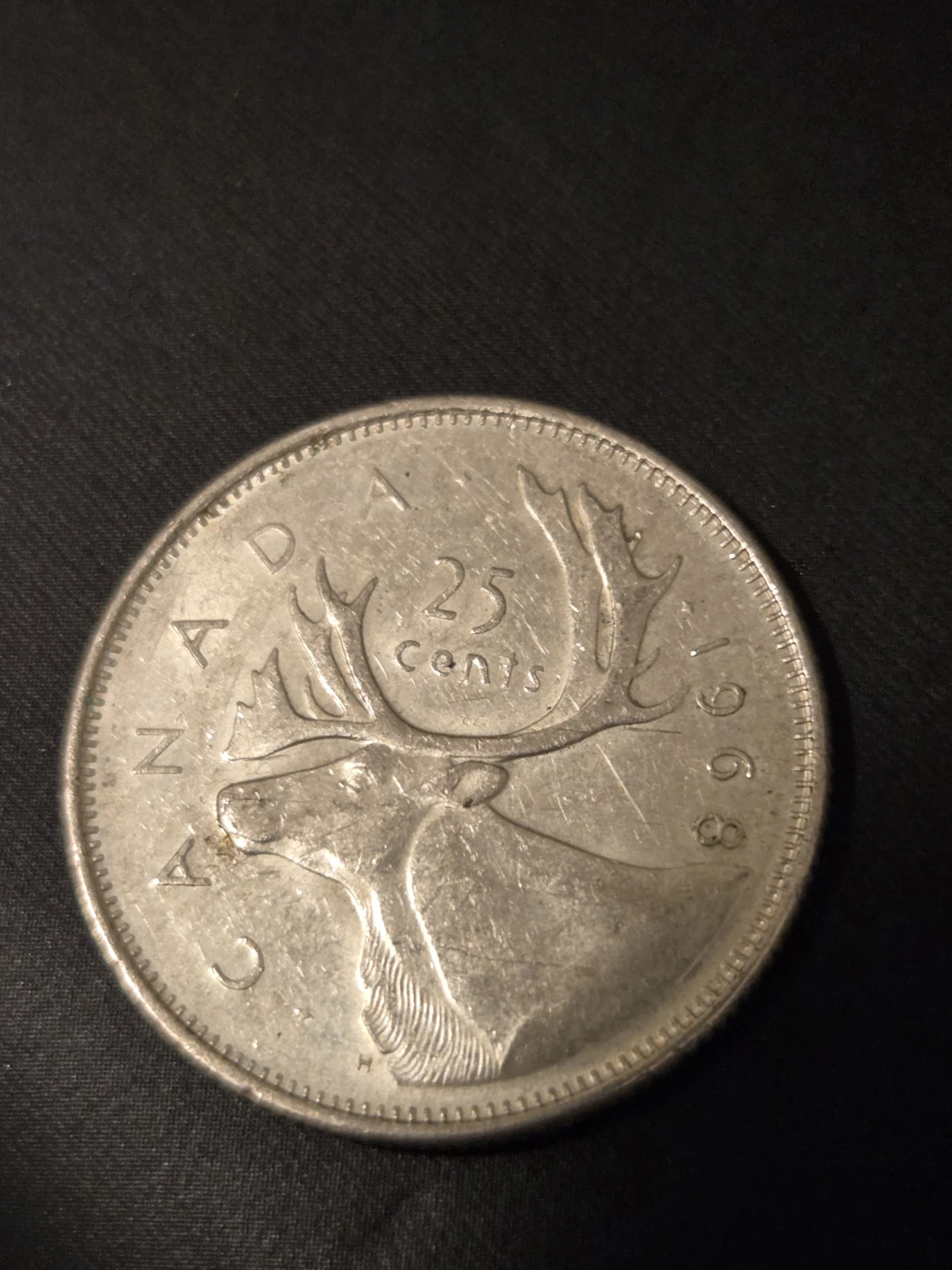 1968 Canadian 25 Cent Coin - Quarter