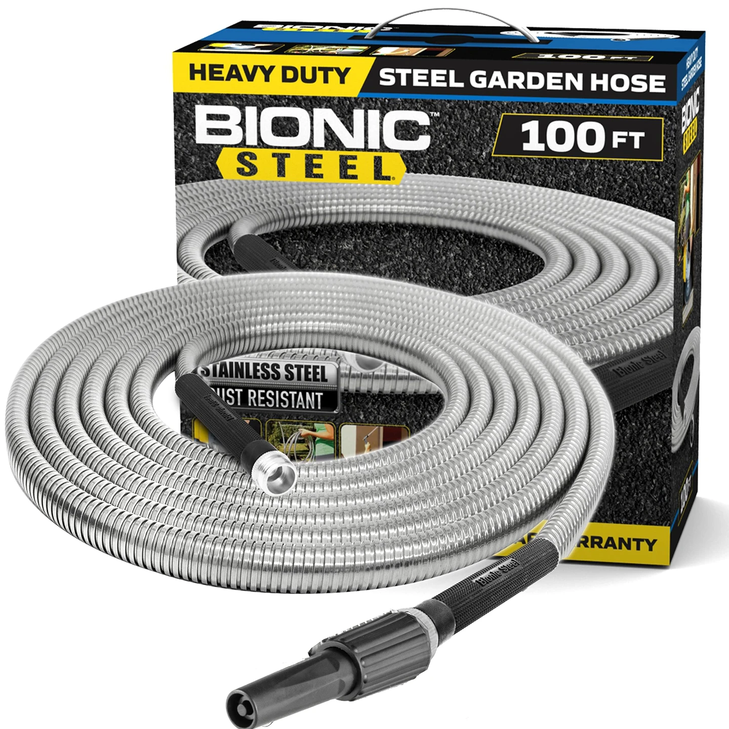 Bionic Steel Heavy Duty Garden Hose - 25 ft