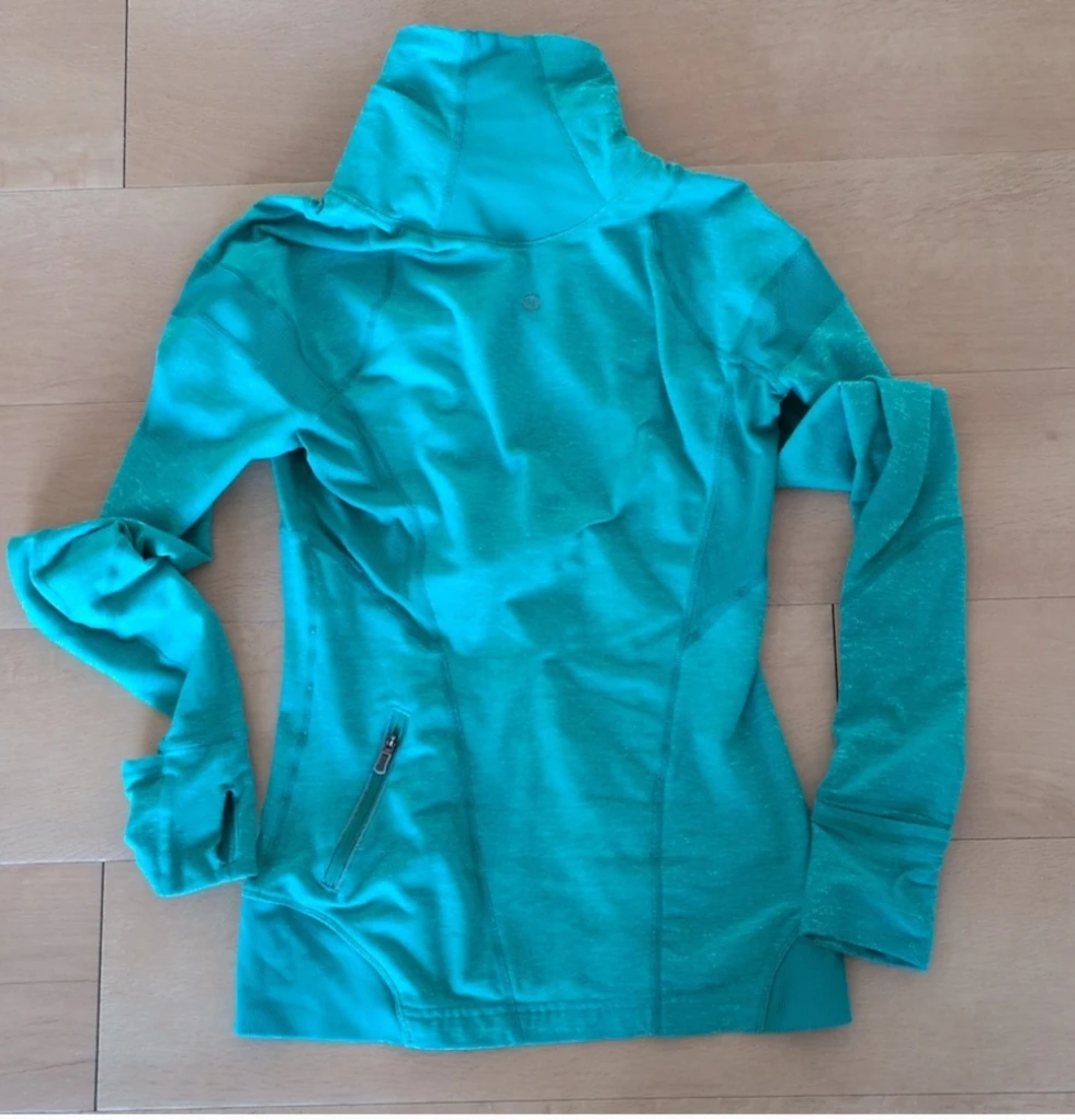 Teal Long Sleeve Top Vintage Lululemon sz 4 - photo 5