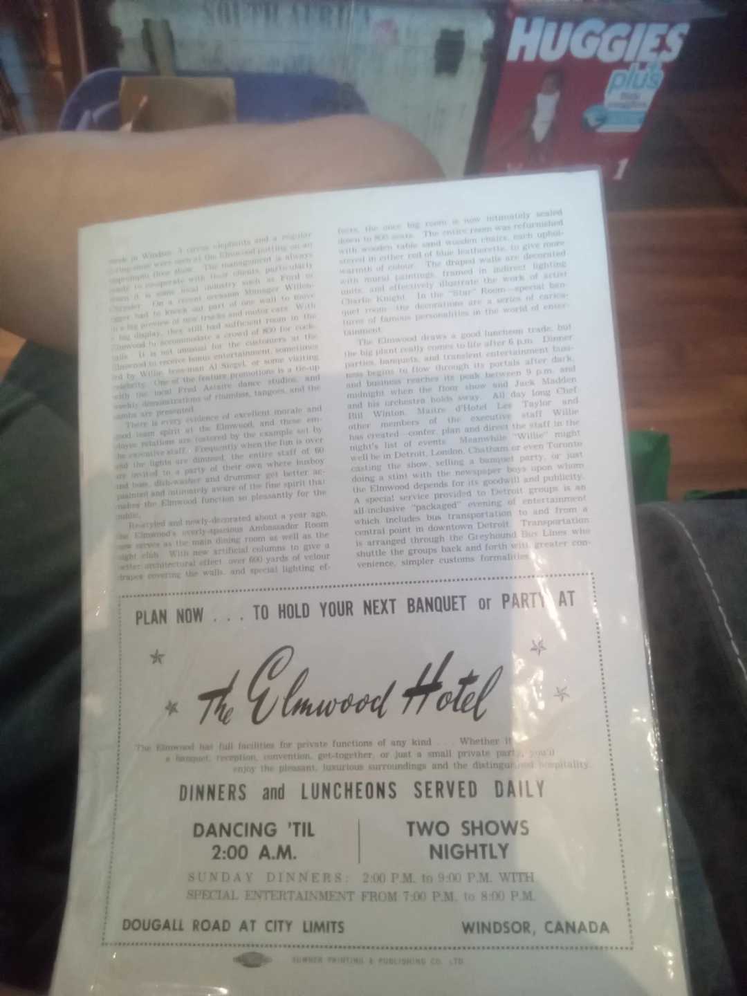 Elmwood Hotel Canada's Largest Border Night Club Brochure - photo 2