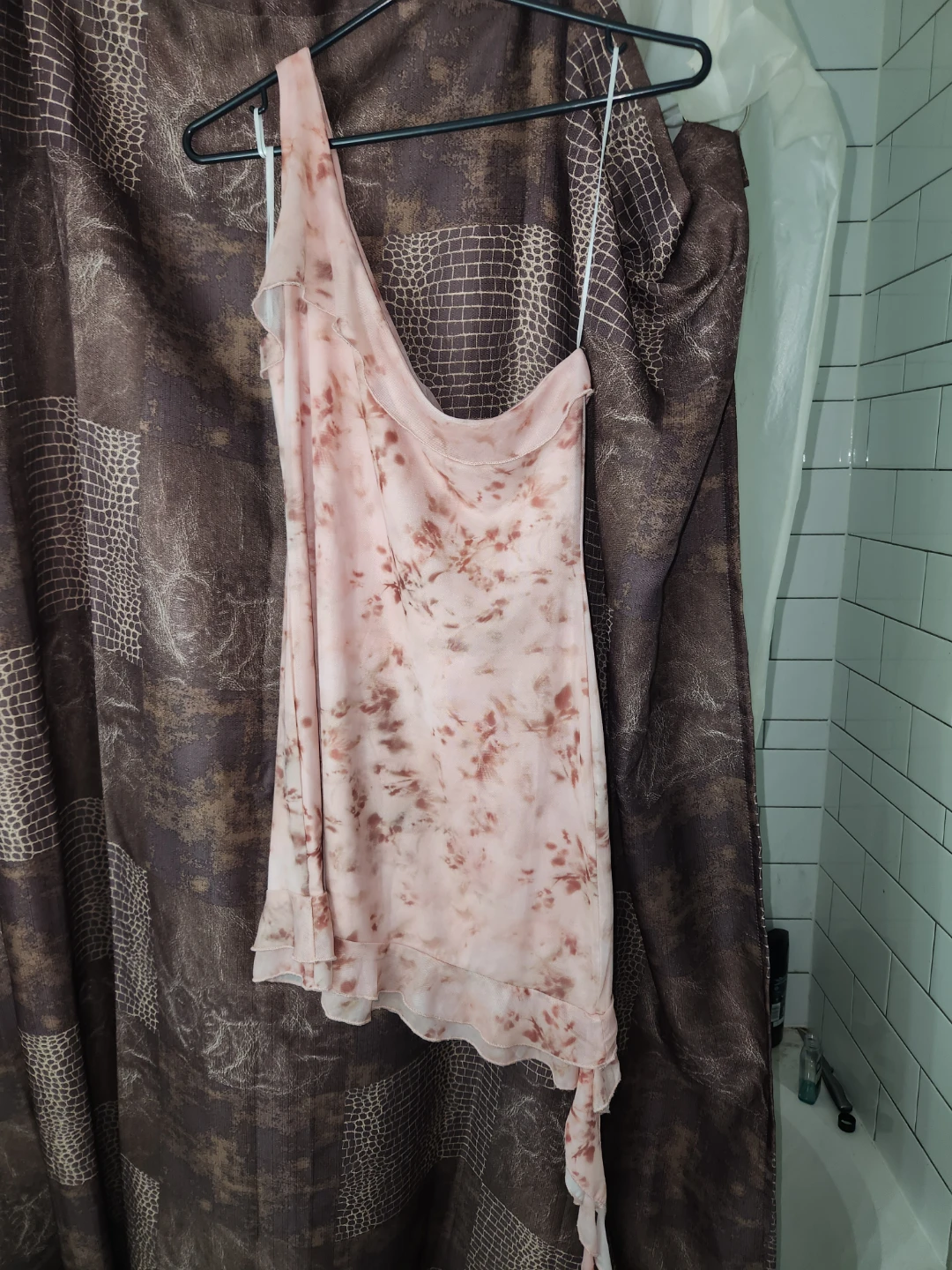 Princess Polly Pink Floral One-Shoulder Mini Dress