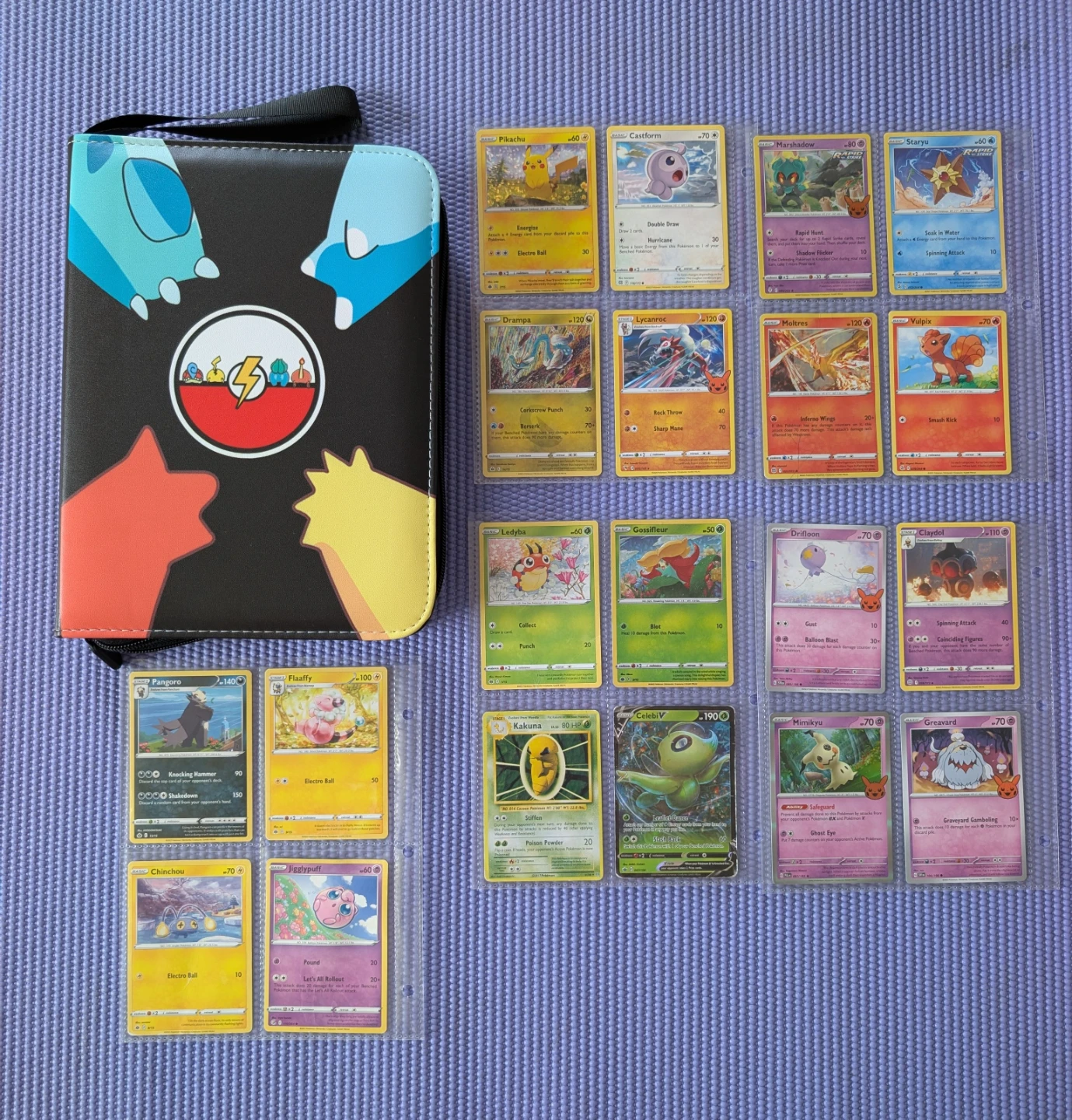 Assorted Pokémon Trading Cards with New Binder - photo 2