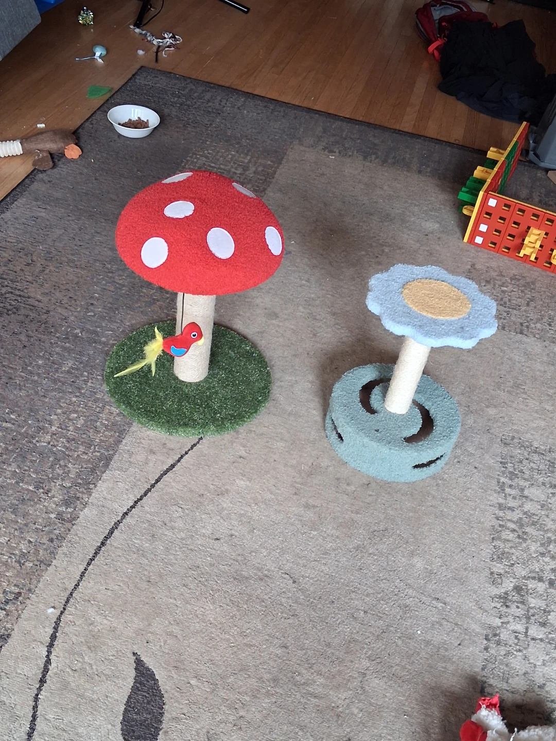 Cat Scratching Posts - Mushroom and Flower