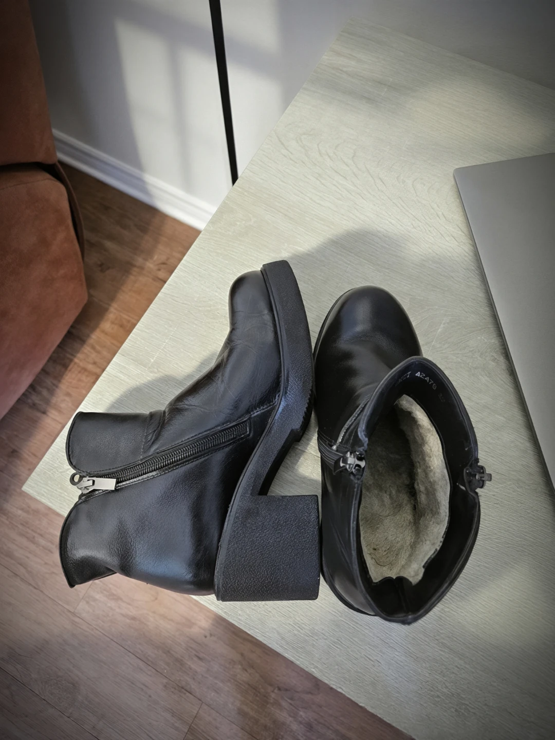 Black Ankle Boots with Side Zip - photo 2
