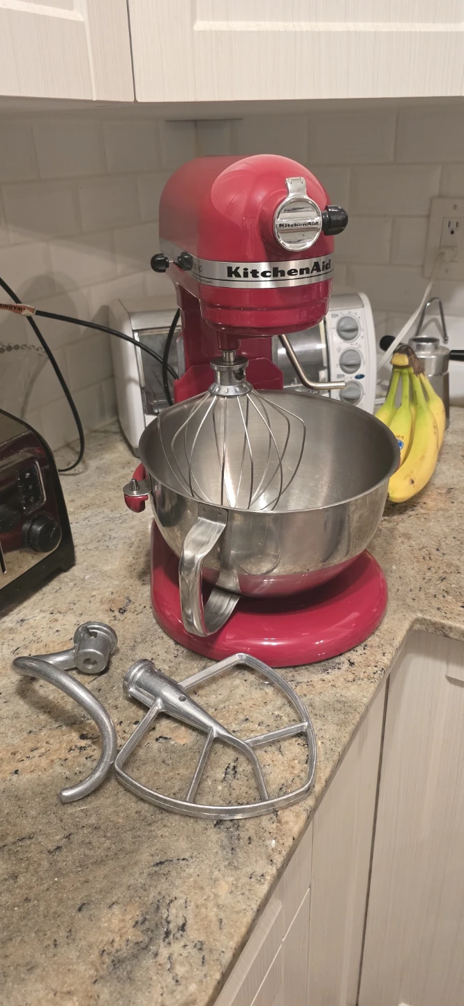 Red KitchenAid Stand Mixer with Attachments - photo 4