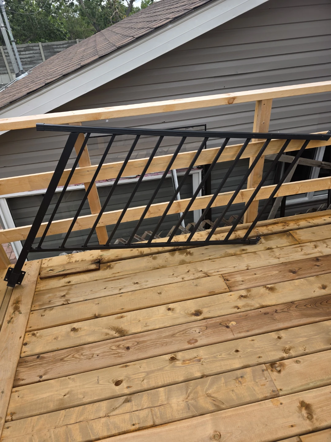 Black Metal Deck Railing