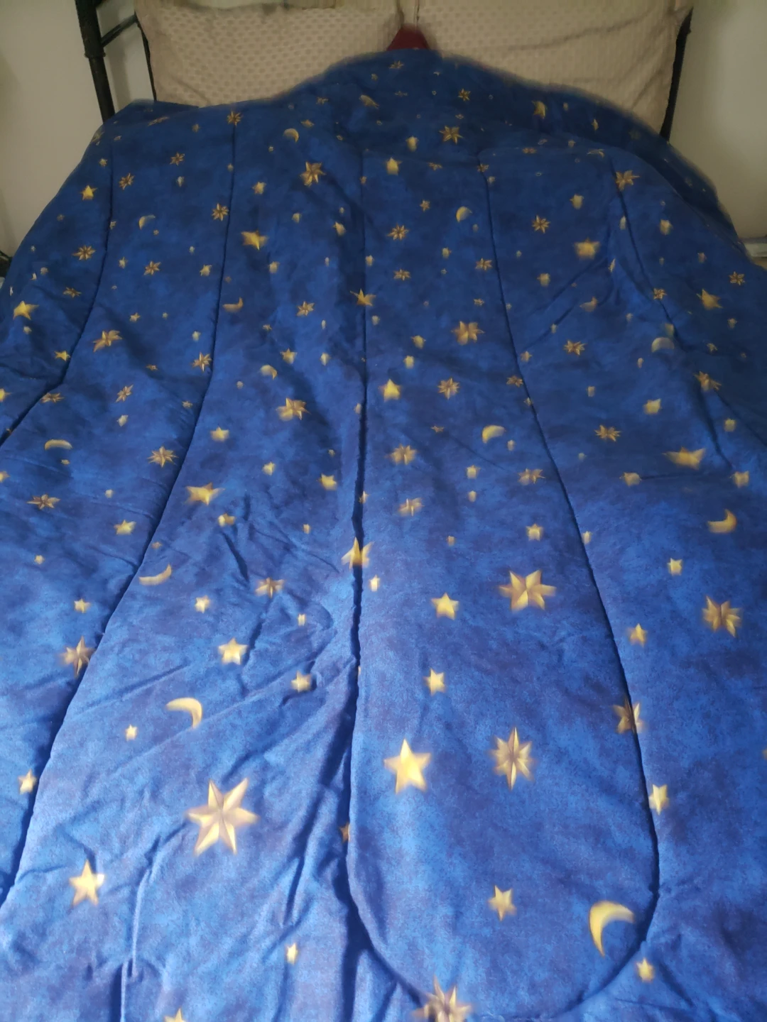 Blue Star and Moon Duvet Cover