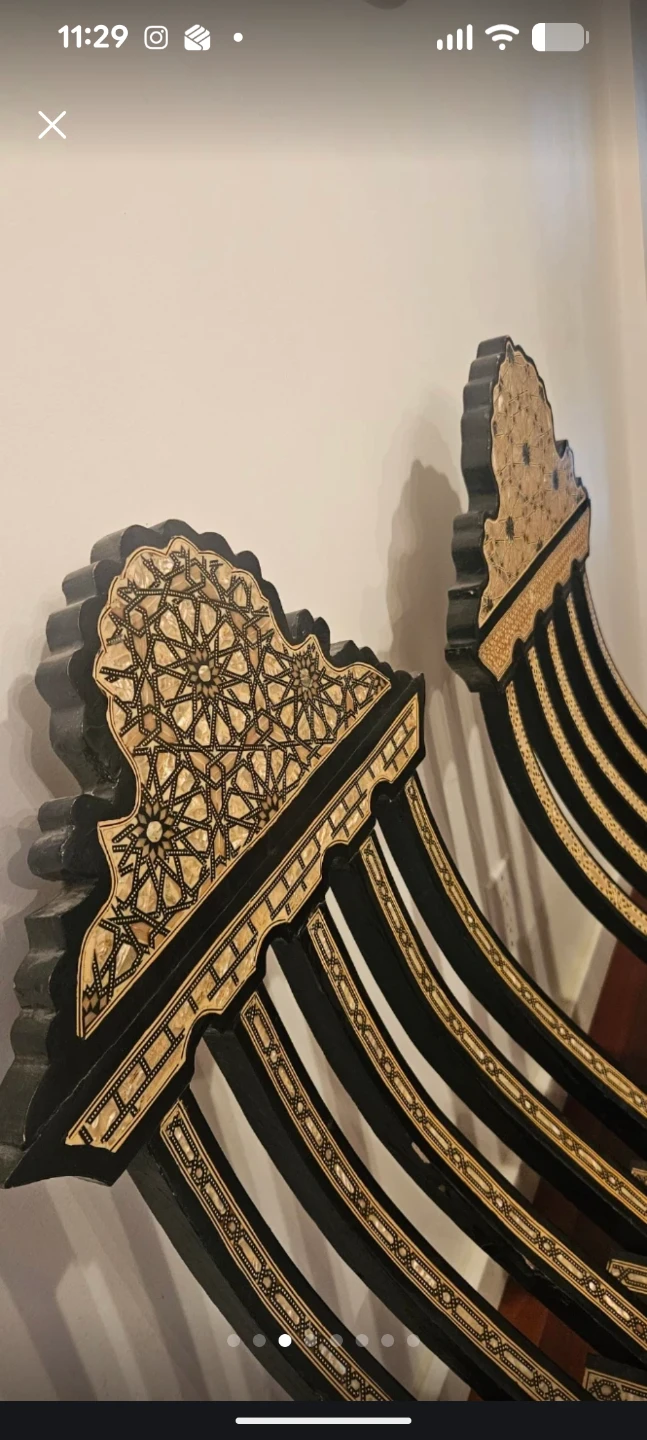Pair of Decorative Folding Chairs - photo 3