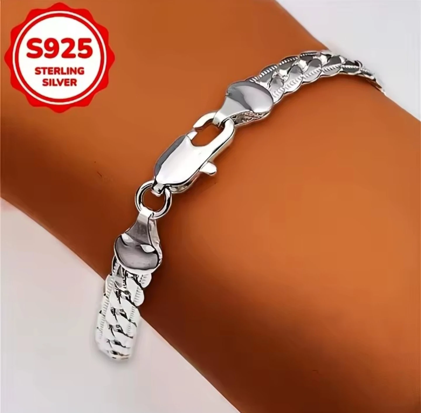 S925 Sterling Silver Chain Bracelet