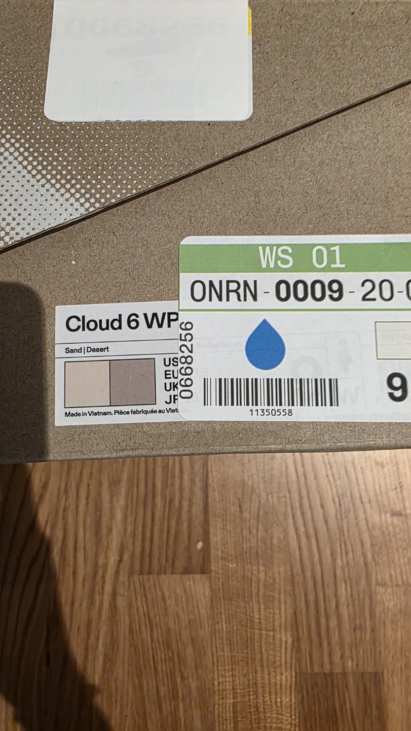ON Cloud 6 Waterproof Running Shoes Size 9 - photo 4