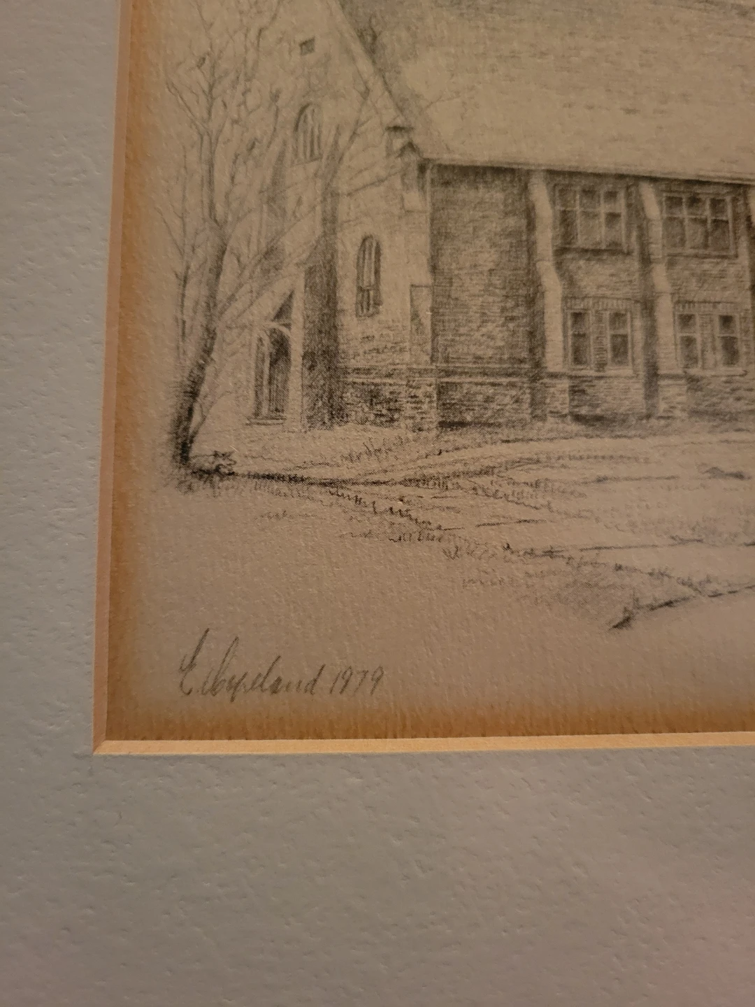 Original Pencil Drawing of St. Peter's Church, Cobourg, Ontario - photo 4